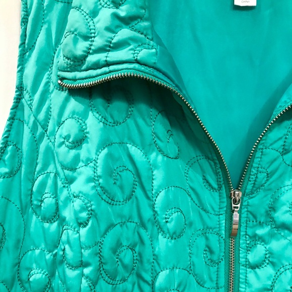 CJ banks plus size quilted green vest 3X - Picture 2 of 5